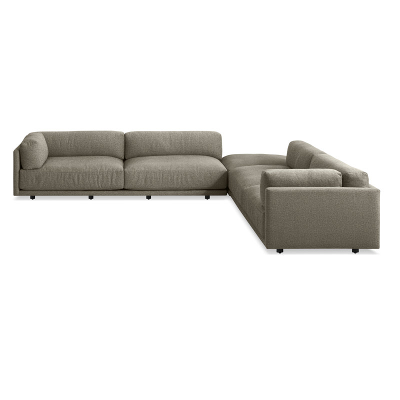 Sunday Sectional with Ottoman, Sanford Black Crossweave
