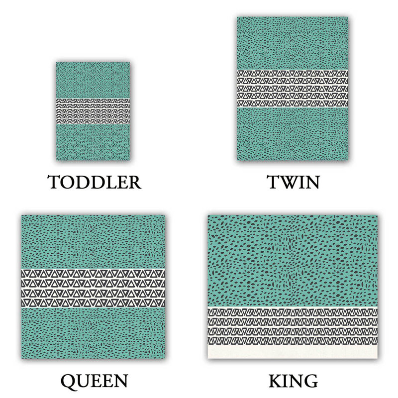 Polyester Geometric Shapes Duvet Cover, 1 Twin Duvet Cover + 1 Standard Sham
