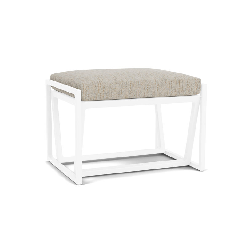 Summit Outdoor Ottoman, White, Charlotte Sparrow