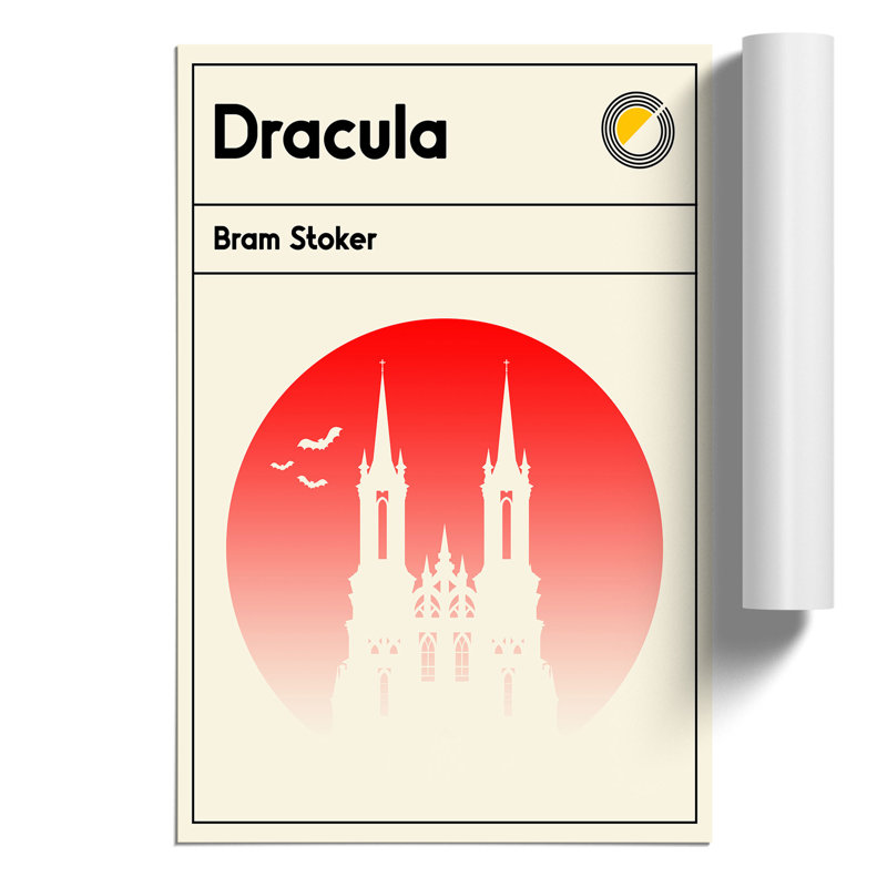 Book Cover Dracula Bram Stoker - No Frame Print, 30cm H x 21cm W x 0.1cm D