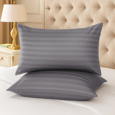 Luxury Microfiber Striped Pillowcases Set of 2 - Soft, Breathable & Wrinkle-Resistant Pillow Covers