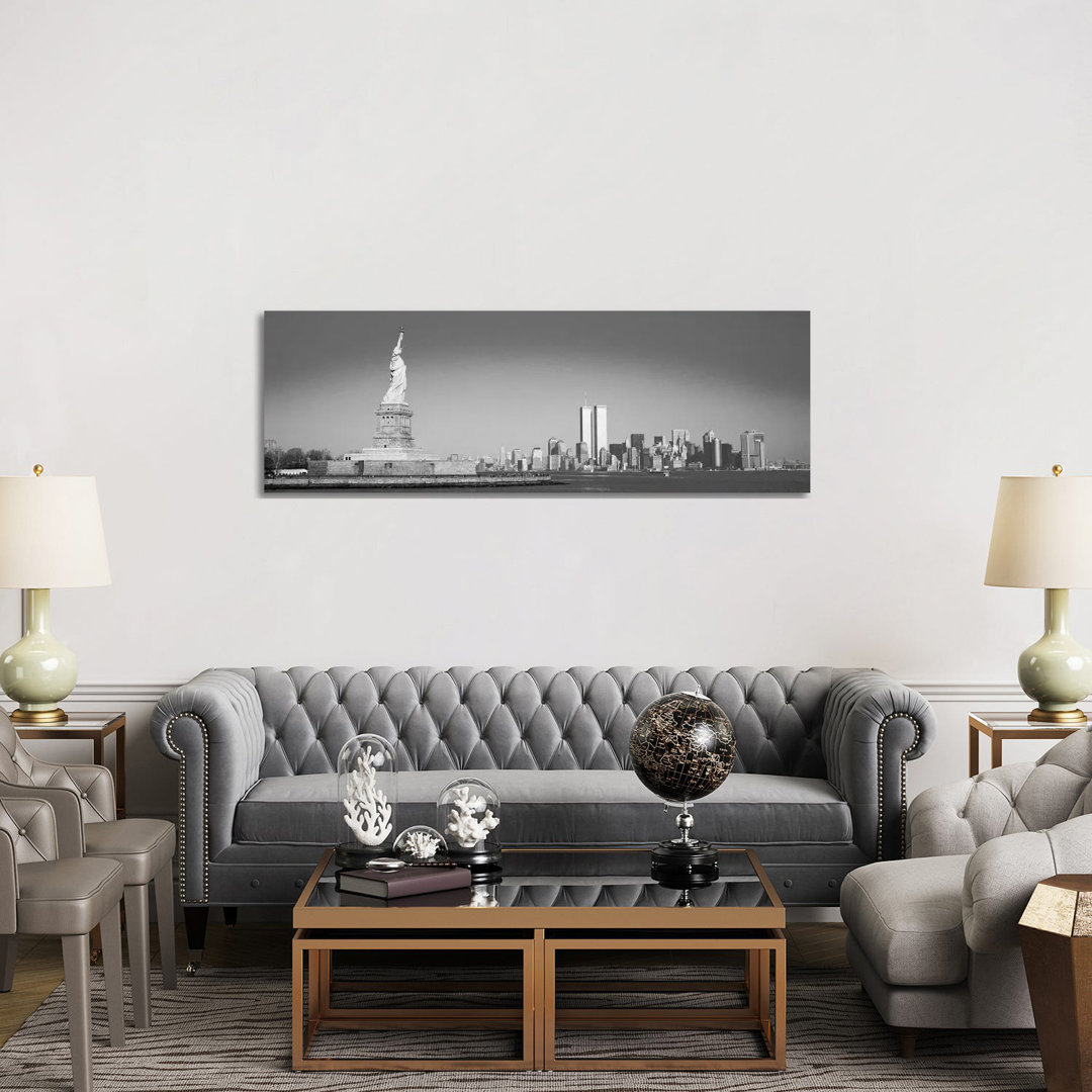 New York Skyline Cityscape - Wrapped Canvas Panoramic Print