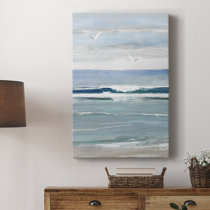 Seagull Bay II -Galery Enveloppé Cavas, H 48 po x l 32 po