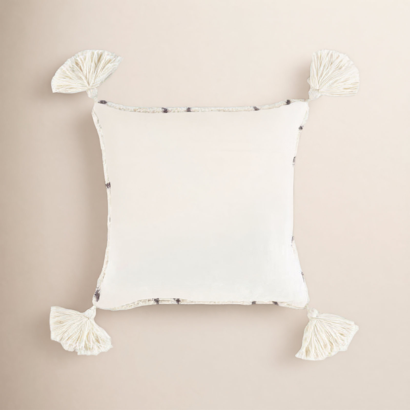 Saveria Tassels Throw Pillow, Pillow Cover, 18" x 18"