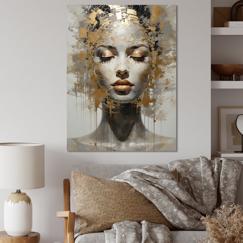 Art méditation femme méditation II, H 40 po x l 30 po, Toile tendue, Sans cadre