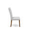 L'ensemble de salle à manger 5 pièces comprend une table de salle à manger ronde avec piédestal et 4 chaises rembourrées en tissu de lin gris, noyer antique-853530683-853530676-853530673