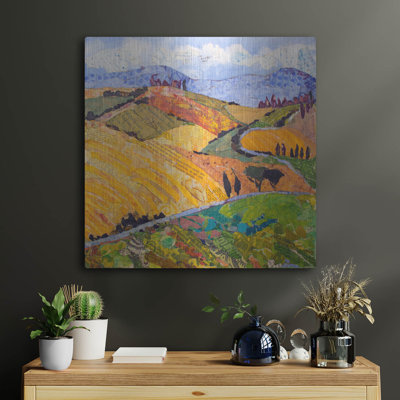 «Tuscany Rolling Hills» par St. Hilaire Elizabeth, art mural en métal