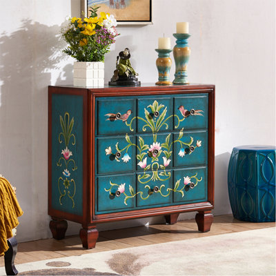 European style painted drawer accent chest