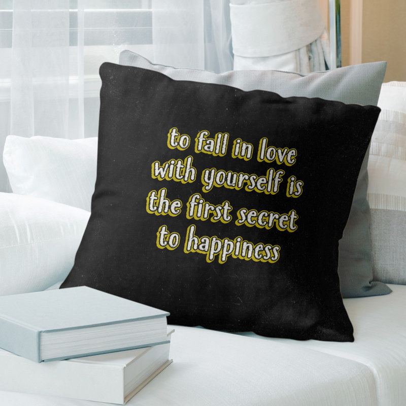 Leather/Suede Reversible Throw Pillow, 20" x 20", Black/Yellow