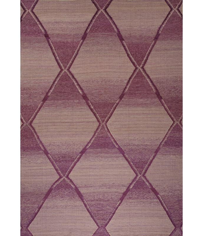 Moroccan Geometric Area Rug in Purple