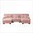 Sectional Sofas Oversized U-Shaped Modular Cloud Couch for Living Room with 2 Ottomans | Chenille | Pink