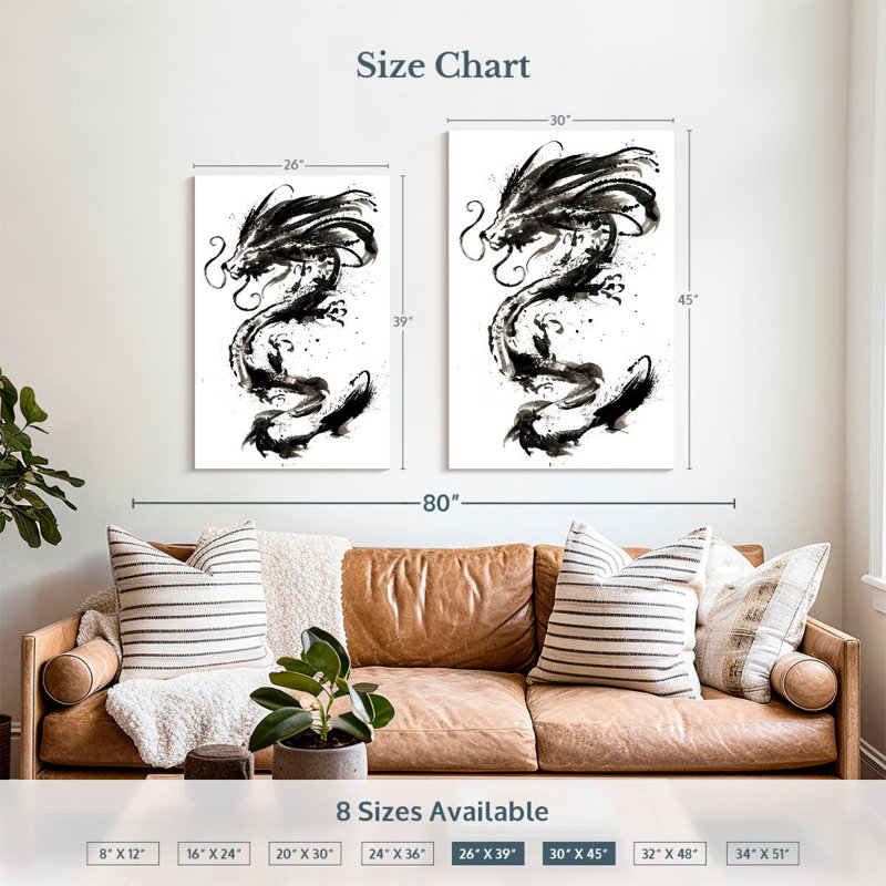 Asian Dragon, 39" H x 26" W