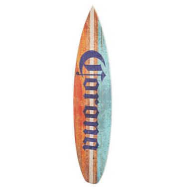 Stupell Industries Glam Stripes Pattern Designer Fashion Emblem Surfboard  Wood Wall Art, 7 x 17, Design by Madeline Blake