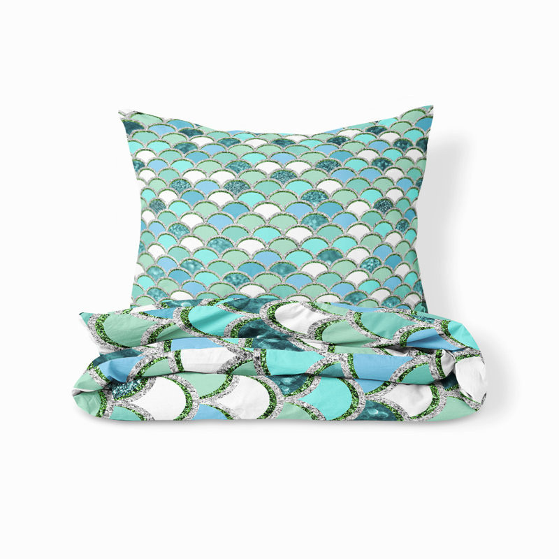 Polyester Geometric Shapes Duvet Cover, Twin Duvet Cover + 2 Shams