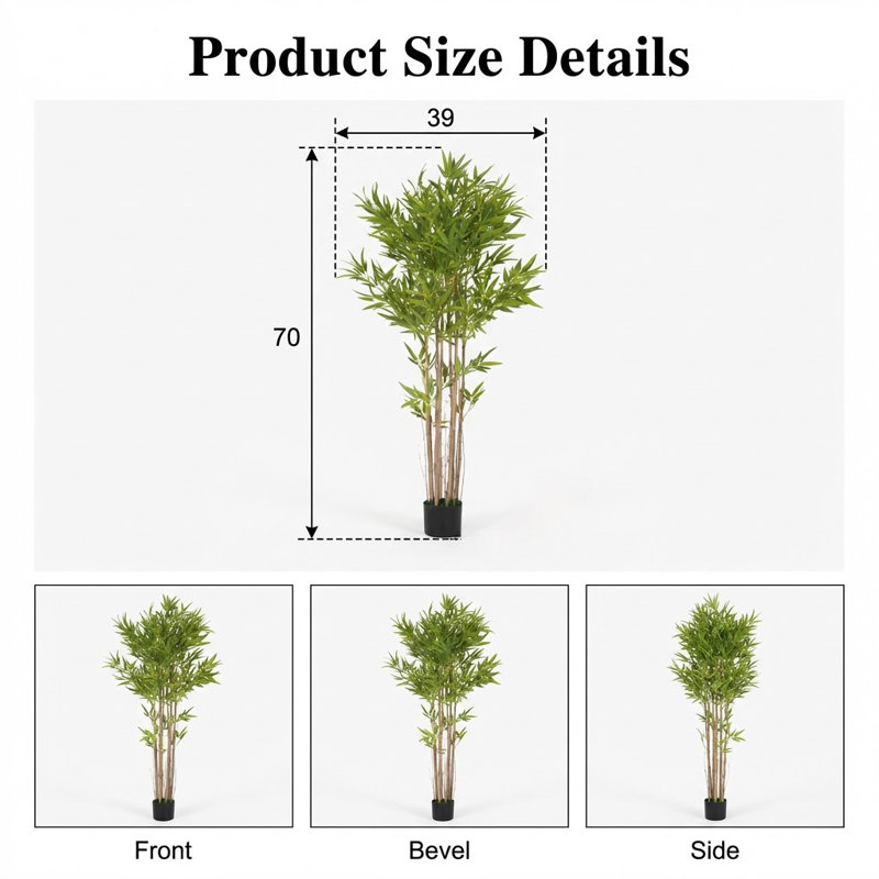 Tall Artificial Bamboo Tree with Plastic Pot