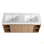Meuble-lavabo mural 48 po avec lavabo double, charnière de porte à fermeture en douceur (ensemble KD)