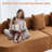 Boneless 5-seat Curved Modular Sectional Couch-1978201991