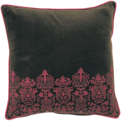Coussin en coton damassé 18 po