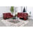 Elodie Red 2-Piece Reclining Sofa Set