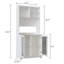 Armoire de cuisine 71 po avec panneau perforé, support pour micro-ondes et huche, buffet de rangement autoportant pour bar à café-1437667684