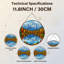 Panneau de vitrail 12 "H Mountain Reflection-328225459