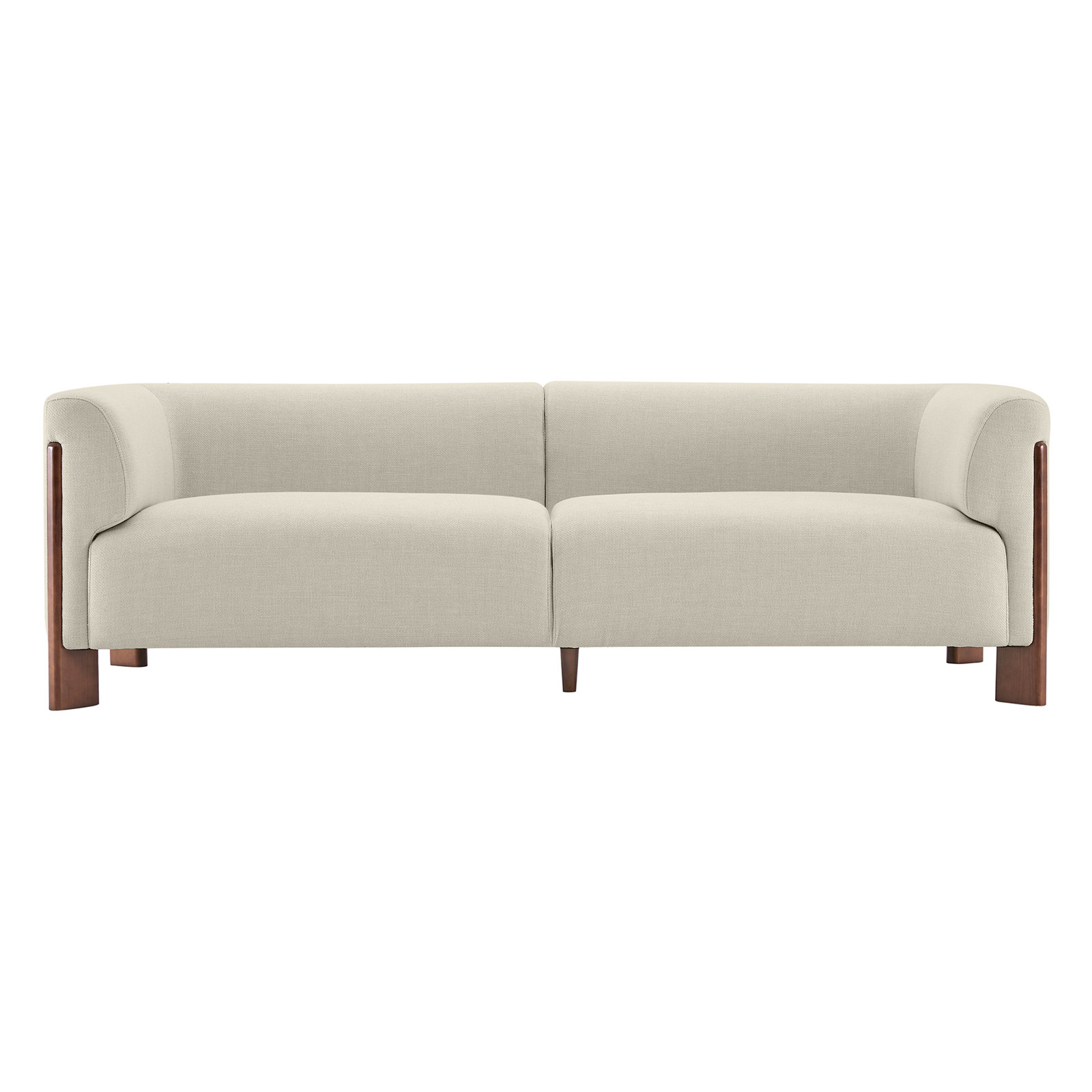 Wanetta 2-Piece Velvet Living Room Set, Cream Performance Polyester