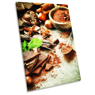 Kitchen Chocolate Spices - Wrapped Canvas Print