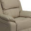 Deluxe Padded Contemporary Kids Recliner with Storage Arms-575610449