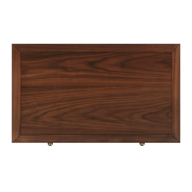 Nora 30 in. W Wood 1 Drawer Wide Nightstand with Shelf, Walnut