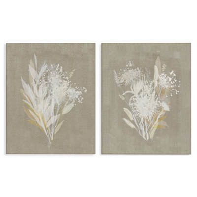 Natural Herb Impression 2pc Canvas Set, design by Susan Jill