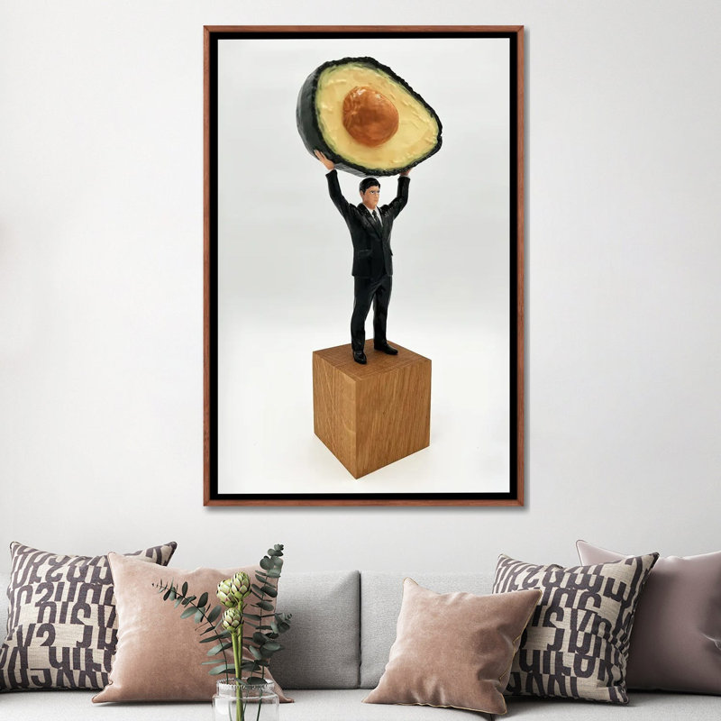 Avocat - reproduction d'art mural - toile encadrée, 60" x 40", Toile avec cadre, Brun