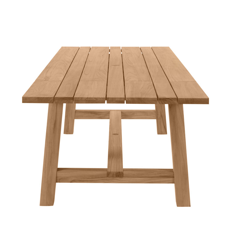 Paige Outdoor Dining Table, Natural Teak