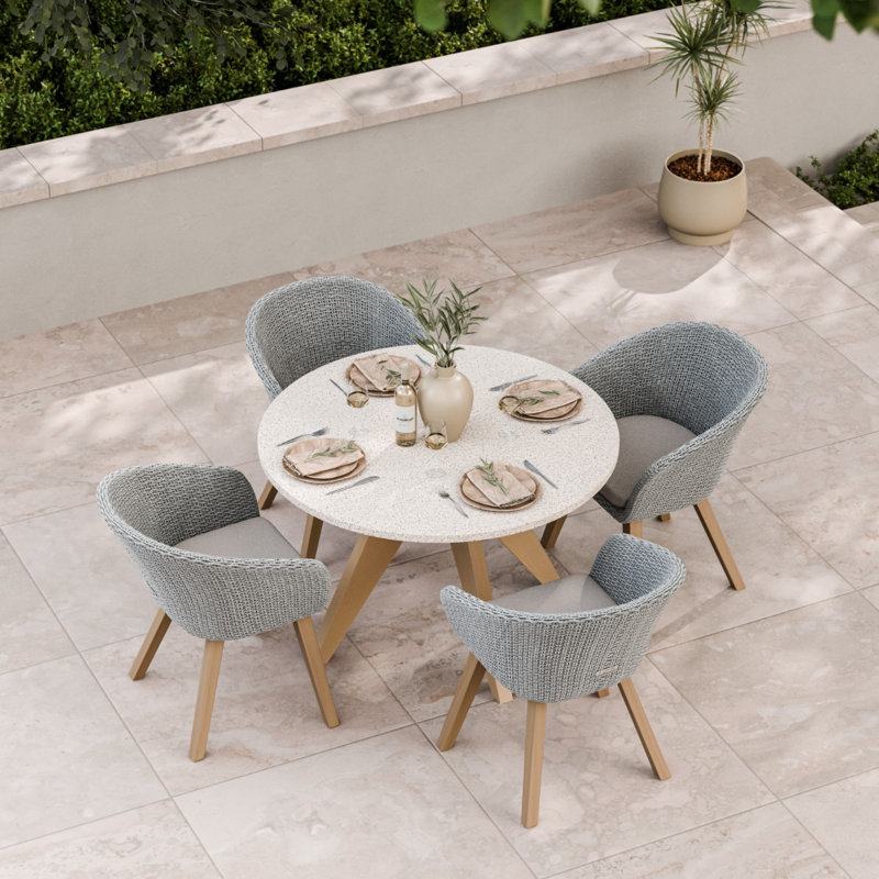 Astral Round 5 - Piece 4 - Person 120Cm L Outdoor Table Set