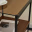 Ensemble de 2 tables de bout rectangulaires, plateau en verre trempé avec panneau de fibres à densité moyenne-802263553-802263552