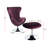 Upholstered Accent Chair with Ottoman-121933276