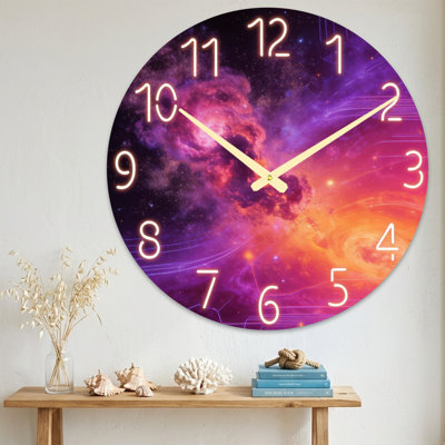 Abstract Cosmic Nebula Galaxy Stars Space Universe Pattern Print Ultra Clear Glass Wall
