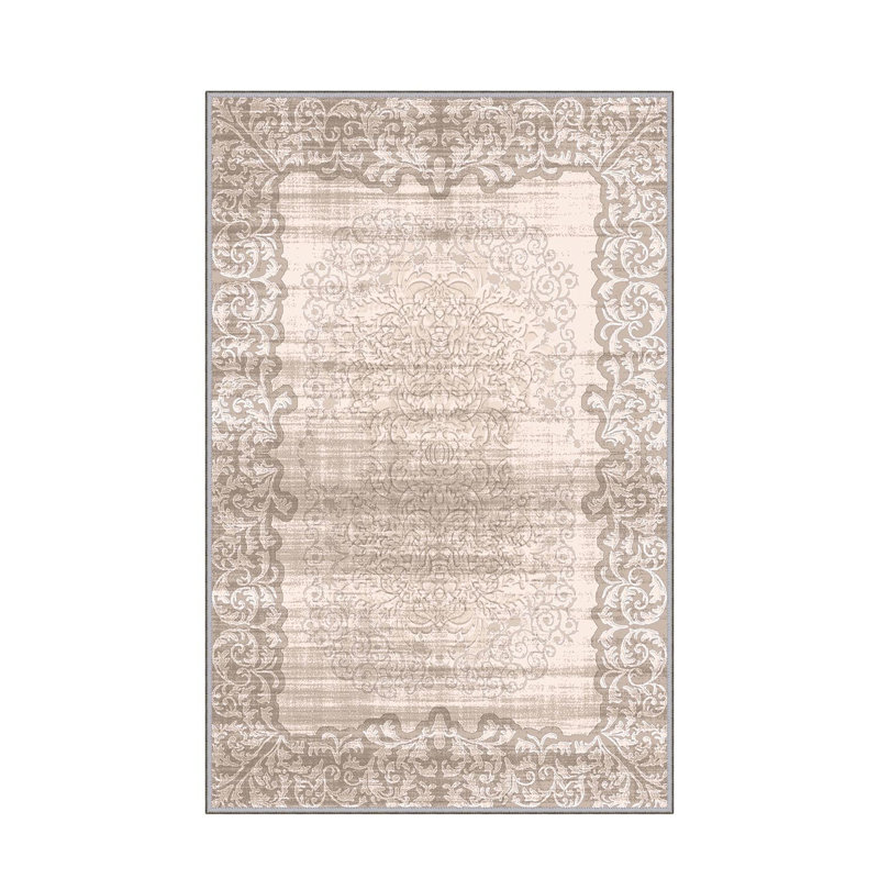 Stylish Woven Carpet, 5.2 x 7.5 Feet | 100% Polyester, 0.3 in Pile Height, Antibacterial, Non-Slip PVC Dot Underside | Machine Washable, 3D Digital Print | Perfect for Living Room, Bedroom & Home Décor