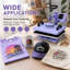 Presse à chaleur 5 en 1 pour t-shirts Presse à chaleur numérique pivotante combinée 12 "x 15" Presse à chemises rotative à 360 degrés Sublimation-132519283