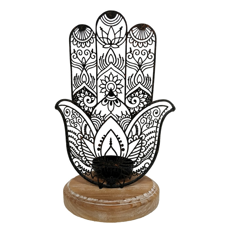 Metal Tabletop Tealight Holder, H23 x W10 x D16 cm