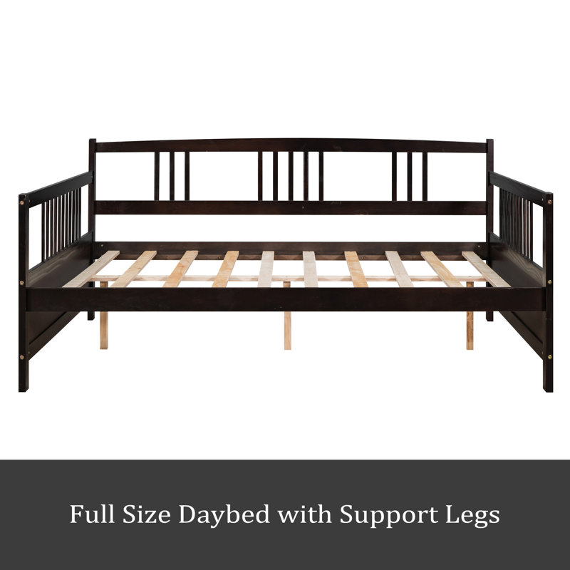 Full Size Daybed With Support Legs, Espresso