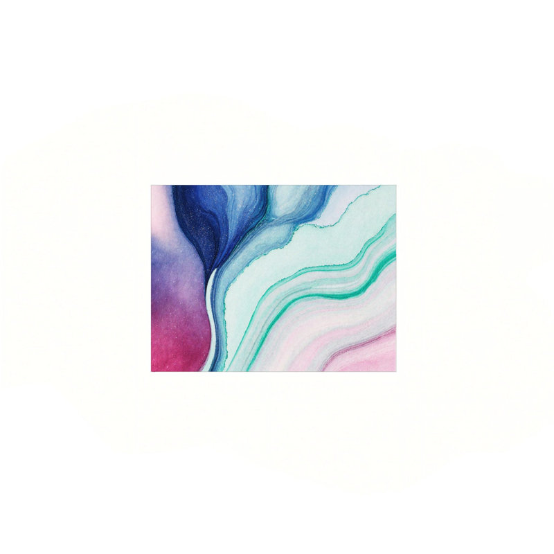 «Flowing Marble Ink Abstract», art mural encastré en bois 16 x 20