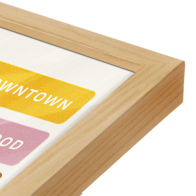 «Denver Neighbouring Sign Multi» par Deny Designs, reproduction d'art, 32 x 24, Tanné, Impression encadrée