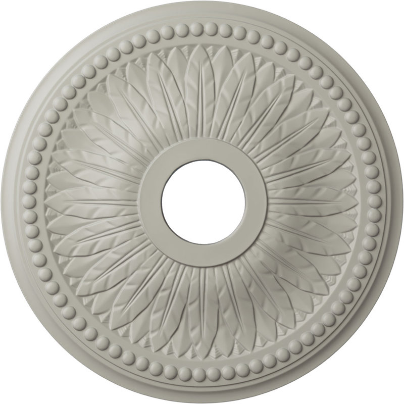Médaillon de plafond H 18 po x l 18 po Bailey, Pot de crème craquelé