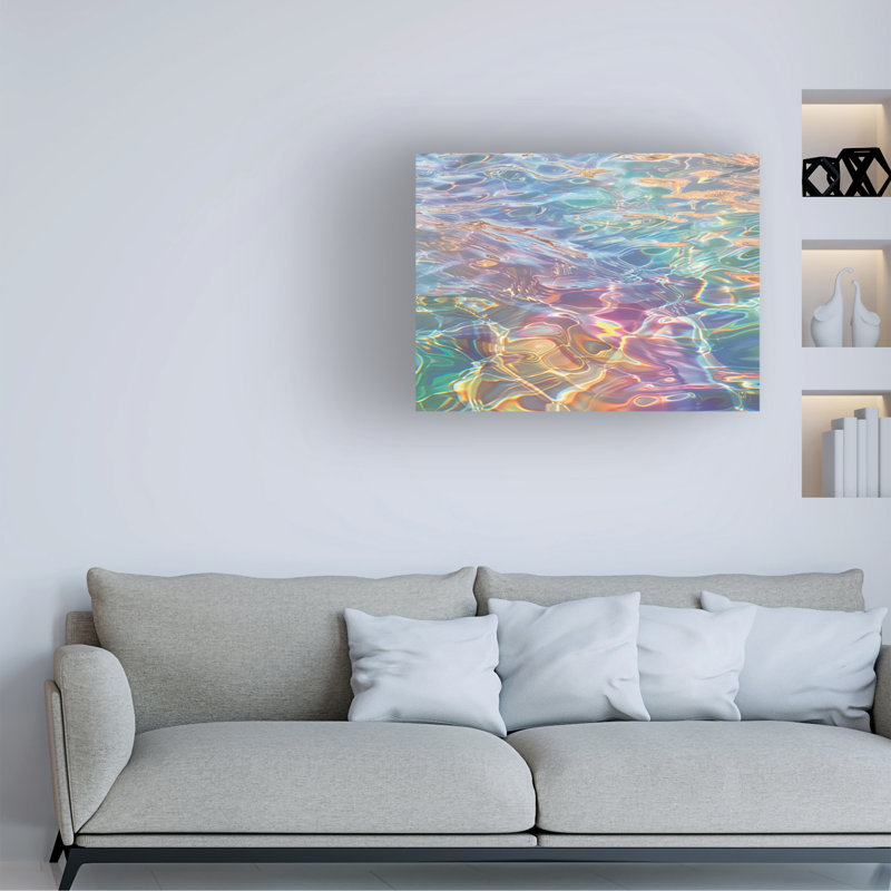 Art sur toile, "Michael Iridescent Waters" par Michael David, H 14 po x l 19 po