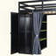 Lit mezzanine en bois avec poste de travail multifonctionnel, rangement et éclairage ambiant pour la vie moderne-603507399