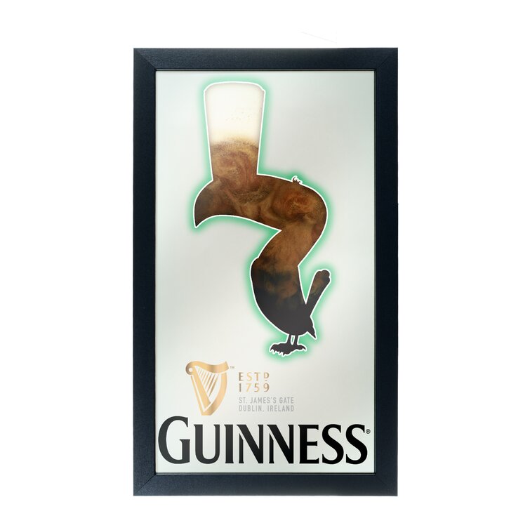 Guinness Feathering Framed Logo Accent Mirror