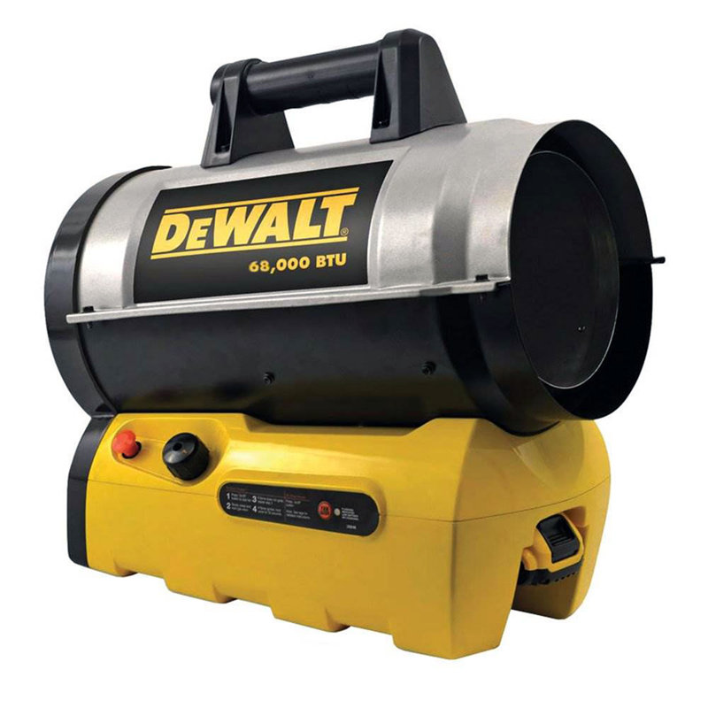 DeWalt 68000 BTU Propane High Efficiency Utility Space Heater with Adjustable Thermostat