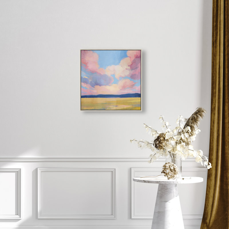 Blushing Sky Print by Oliver Gal, 21" H x 21" W, Silver Floater Frame
