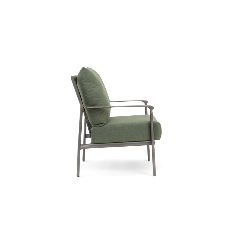Outdoor Armchair, Green, Brown, No
