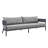 Ceion 4 Piece Outdoor Conversation Set in Dark Gray Aluminum with Cushions
